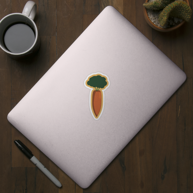Carrot Illustration Leaves and Stems by PandLCreations